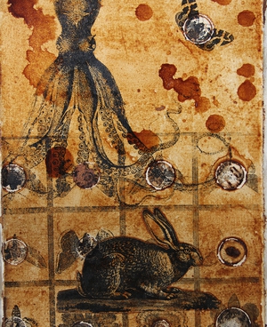  Coffee Collage on cotton | 30cm x 20cm | 1997